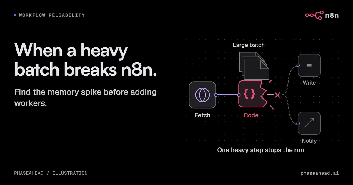 Why n8n runs out of memory at scale