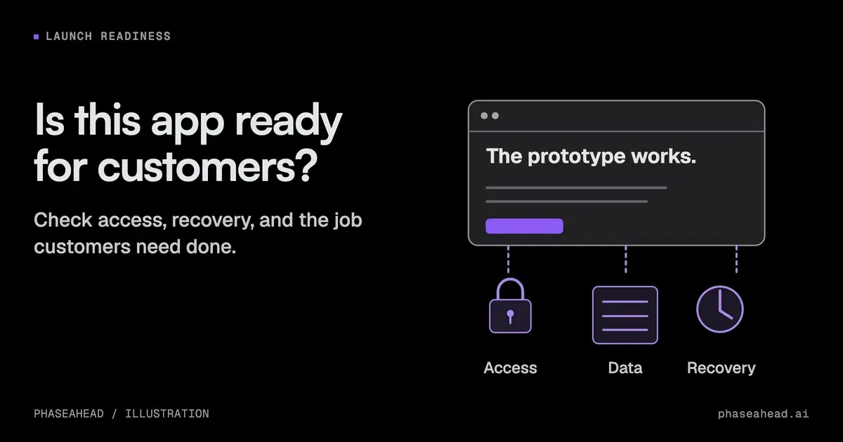 How to get a vibe-coded app ready for customers