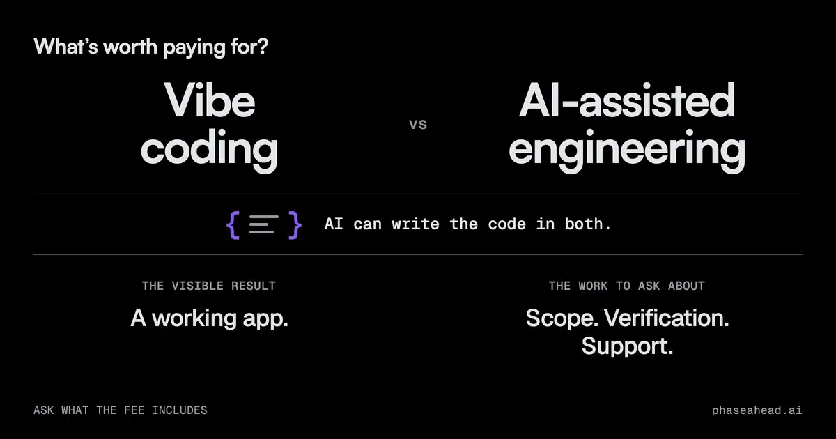 Vibe coding vs AI-assisted engineering